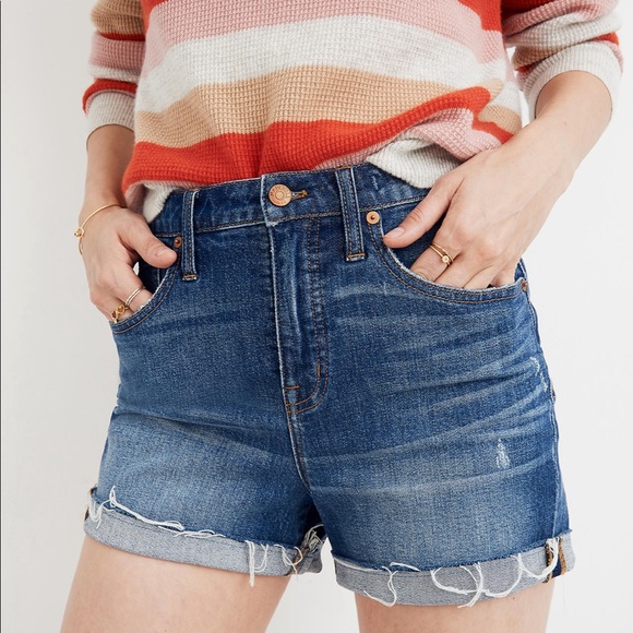 Madewell Pants - Madewell High-Rise Denim Shorts in Glenoaks Wash